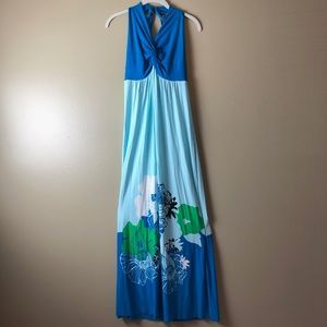 Hawaiian print halter maxi | NY&Co